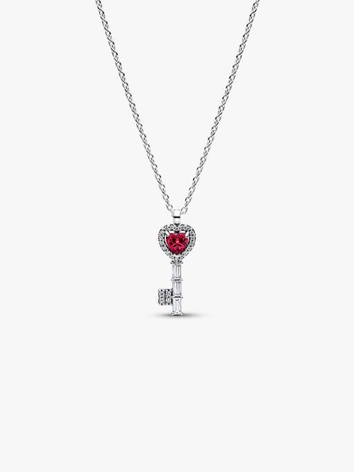 Elevated Red Heart Collier Necklace