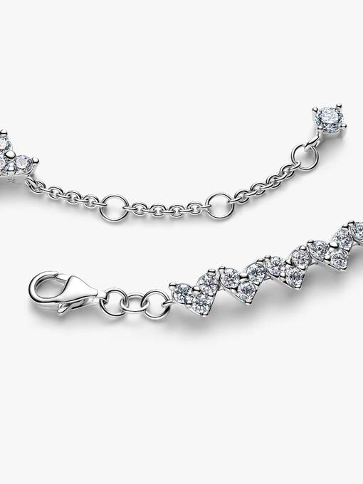 Triple Stone Heart Bracelet - Image 2