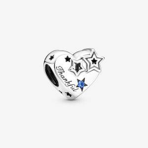 Thankful Heart and Stars Charm