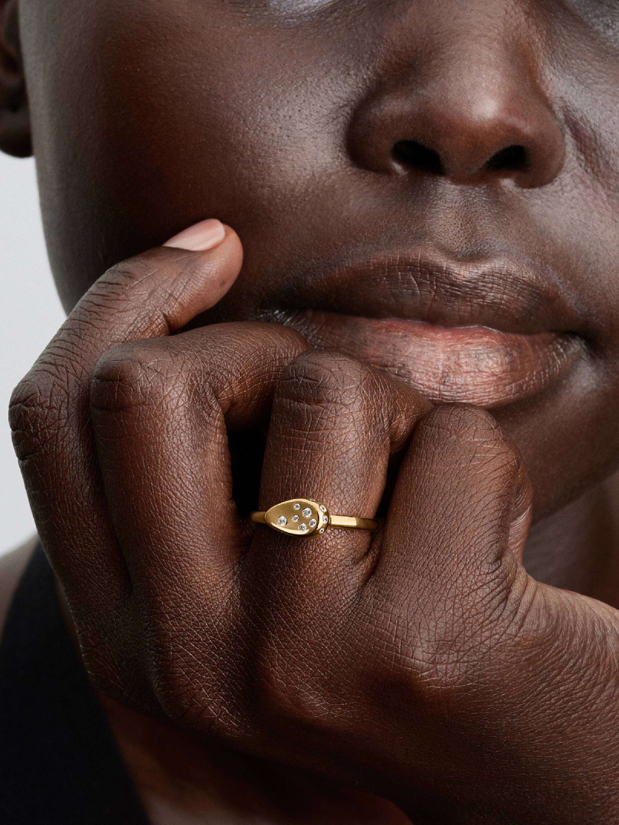 Medium Stone-Set Oval Signet Ring - Image 3