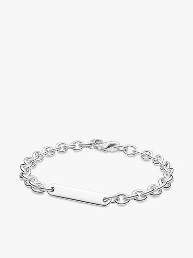 His & Hers Engravable Silver Bracelet Set - Image 2