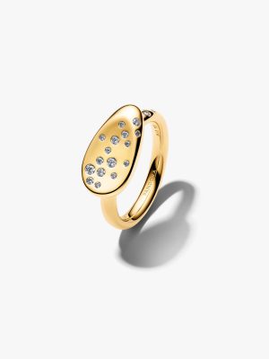 Small Stone-Set Oval Signet Ring