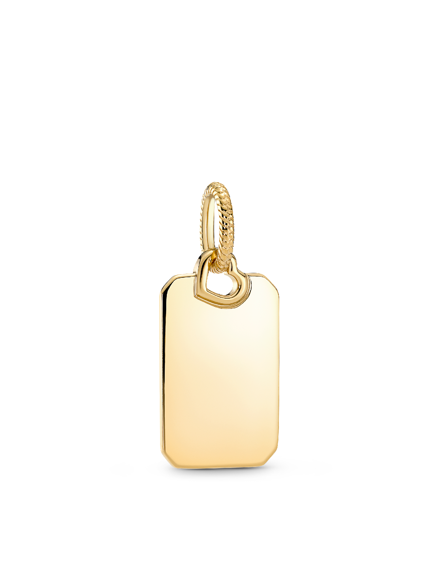 Engravable Rectangle Tag Pendant Necklace Set - Image 3
