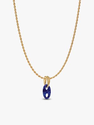Blue Mariner Link Charm Neckle Set