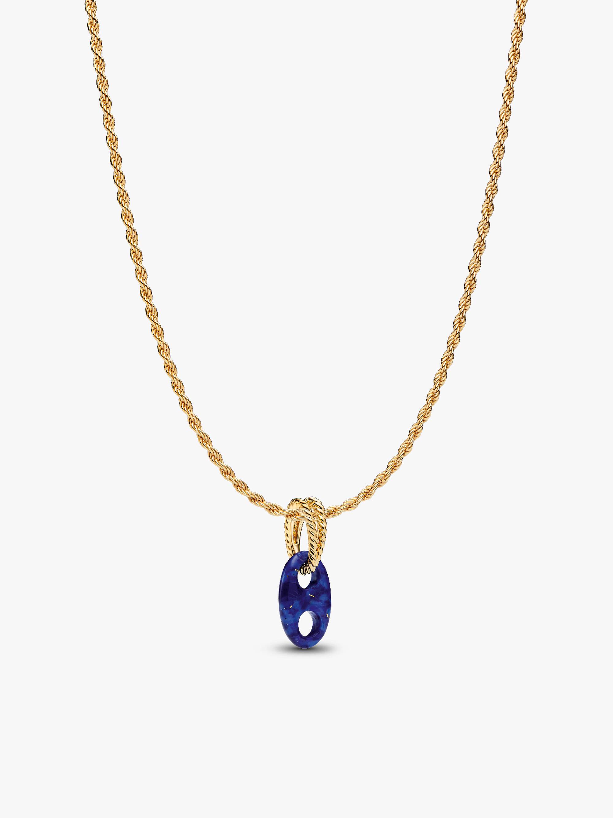 Blue Mariner Link Charm Neckle Set