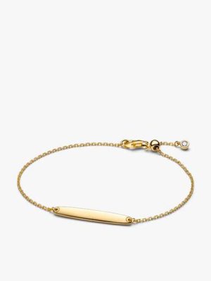 His & Hers Engravable Gold Plated Bracelet Set