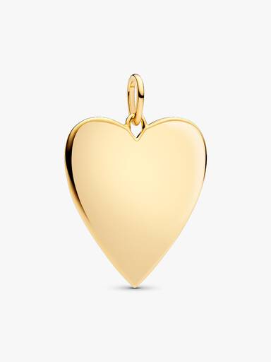 Engravable Heart Oversized Tag Pendant - Image 3