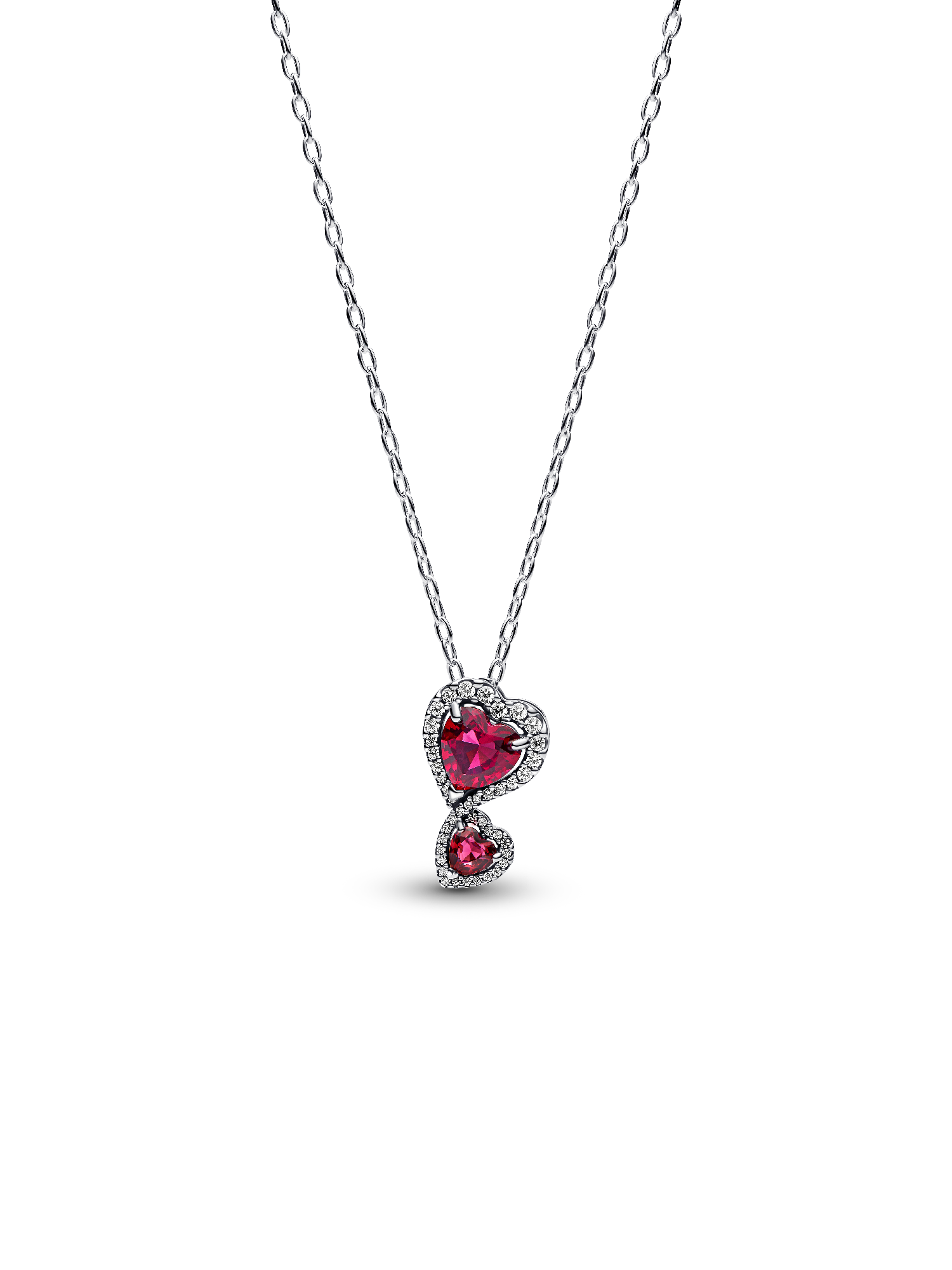 Red Halo Hearts Pendant Necklace