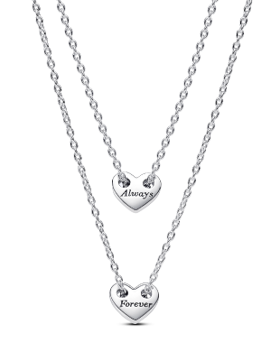 Forever & Always Splittable Heart Collier Necklaces