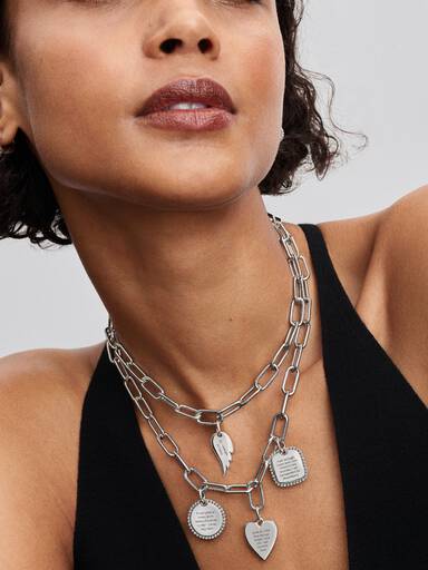 Engravable Angel Wing Tag Pendant - Image 6