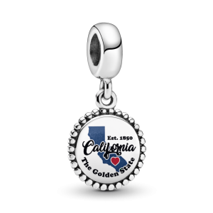 California State Map Dangle Charm
