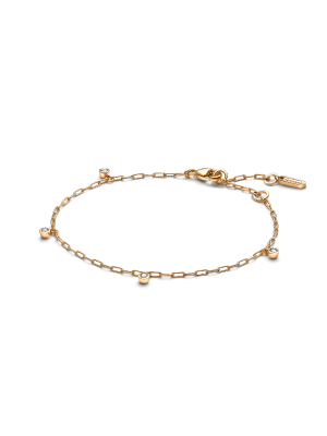 Era Bezel Lab-Grown Diamond Dangle Paperclip Chain Bracelet
