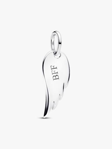 Engravable Angel Wing Tag Pendant - Image 5