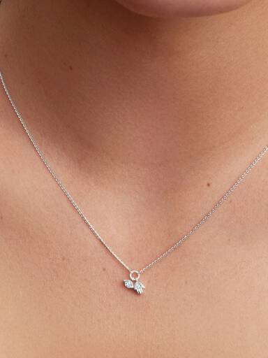 Talisman Sterling Silver Lab-Grown Diamond Evil Eye & Hamsa Hand Dangle Pendant Necklace - Image 2