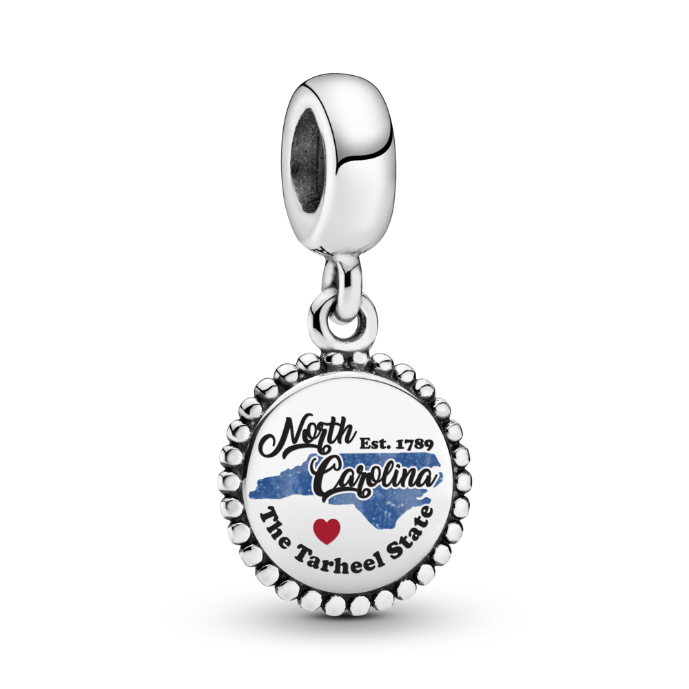 North Carolina State Map Dangle Charm