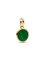 Green Engravable Mini Medallion Charm