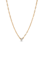 Era Lab-Grown Diamond Cluster Paperclip Chain Necklace