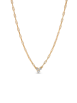 Era Lab-Grown Diamond Cluster Paperclip Chain Necklace