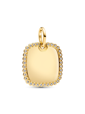 Engravable Square Tag Pendant