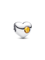 Engravable Honey Stone Heart Charm