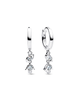 Talisman Sterling Silver Lab-Grown Diamond Evil Eye & Hamsa Hand Dangle Earrings