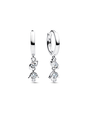 Talisman Sterling Silver Lab-Grown Diamond Evil Eye & Hamsa Hand Dangle Earrings