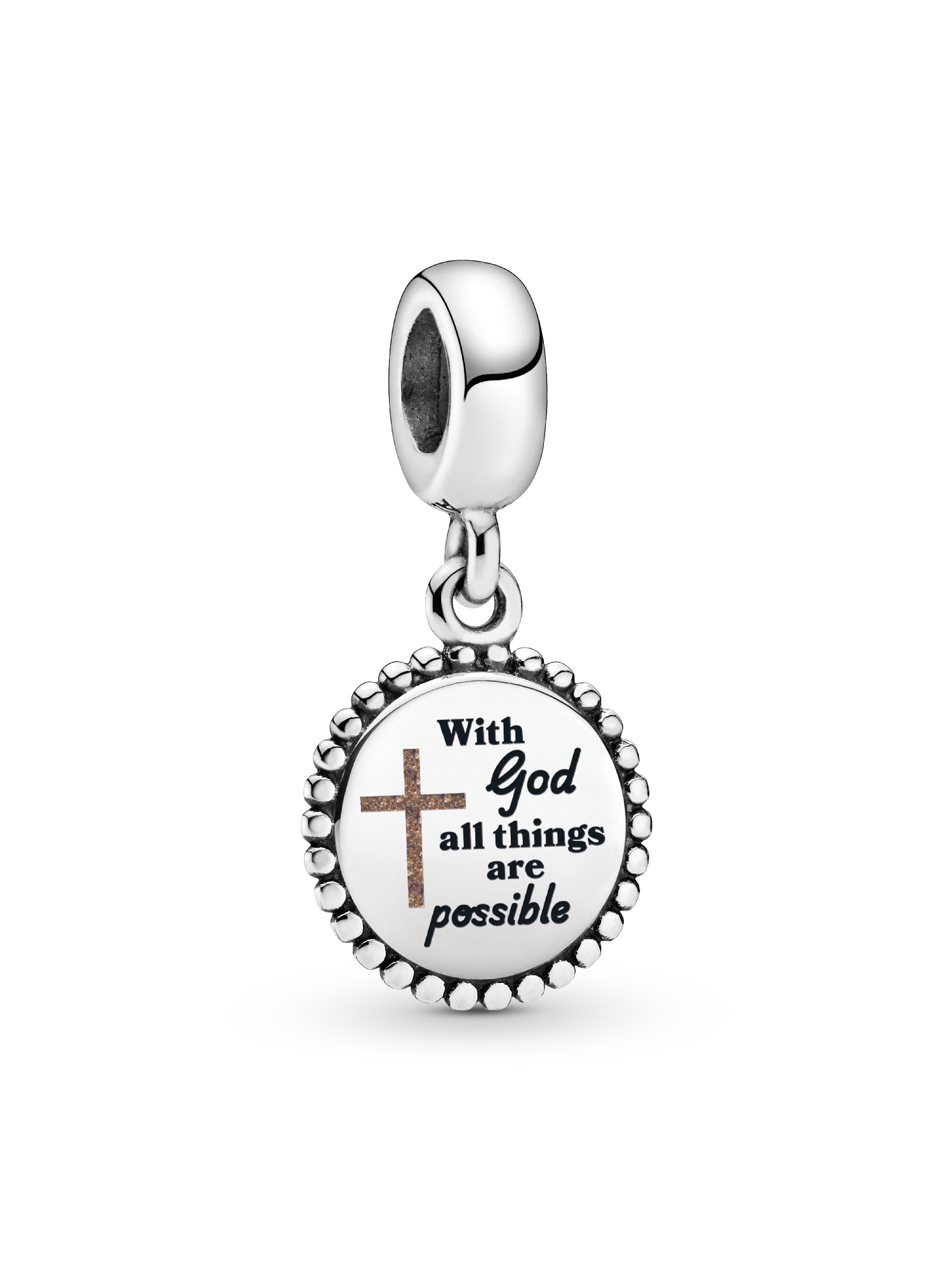 With God all things are possible Dangle Charm