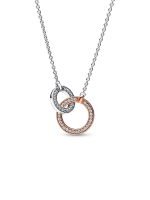 Signature Two tone Intertwined Circles Necklace