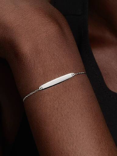 Engravable Bar Chain Bracelet - Image 2