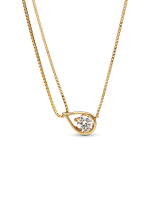 Infinite 14k Gold Lab-grown Diamond Double Chain Collier Necklace