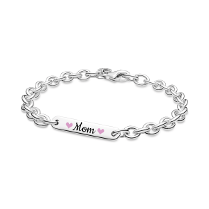 Mom Bar Link Bracelet