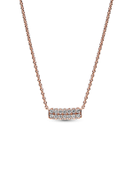 Timeless Pavé Double-row Bar Collier Necklace
