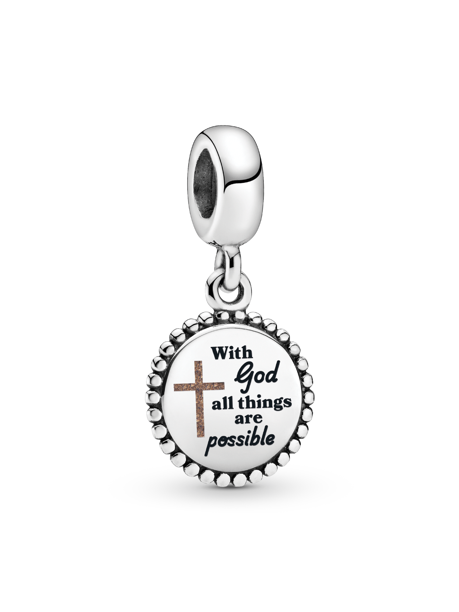 With God all things are possible Dangle Charm - Image 4