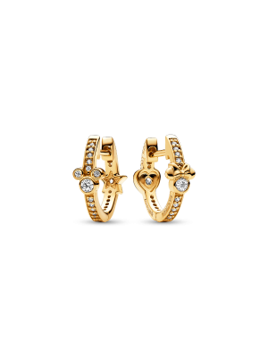 Disney Mickey Mouse & Minnie Mouse Sparkling Hoop Earrings
