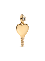 Engravable Heart Key Pendant