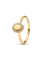 Engravable Oval Halo Ring