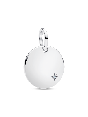 Engravable Lab-Grown Diamond Tag Pendant