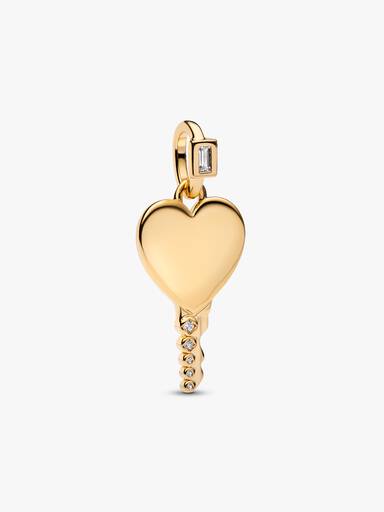Engravable Heart Key Pendant - Image 3