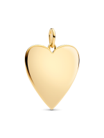 Engravable Heart Oversized Tag Pendant