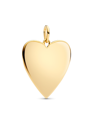 Engravable Heart Oversized Tag Pendant