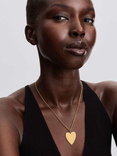 Engravable Heart Oversized Tag Pendant - Image 4