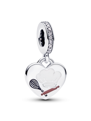 Engravable Baking Tools Heart Dangle Charm