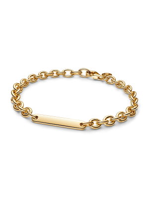 Engravable Bar Link Bracelet