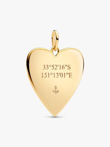 Engravable Heart Oversized Tag Pendant - Image 5