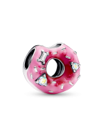 Sparkling Sprinkled Donut Charm