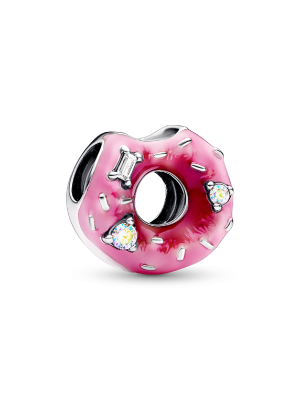 Sparkling Sprinkled Donut Charm