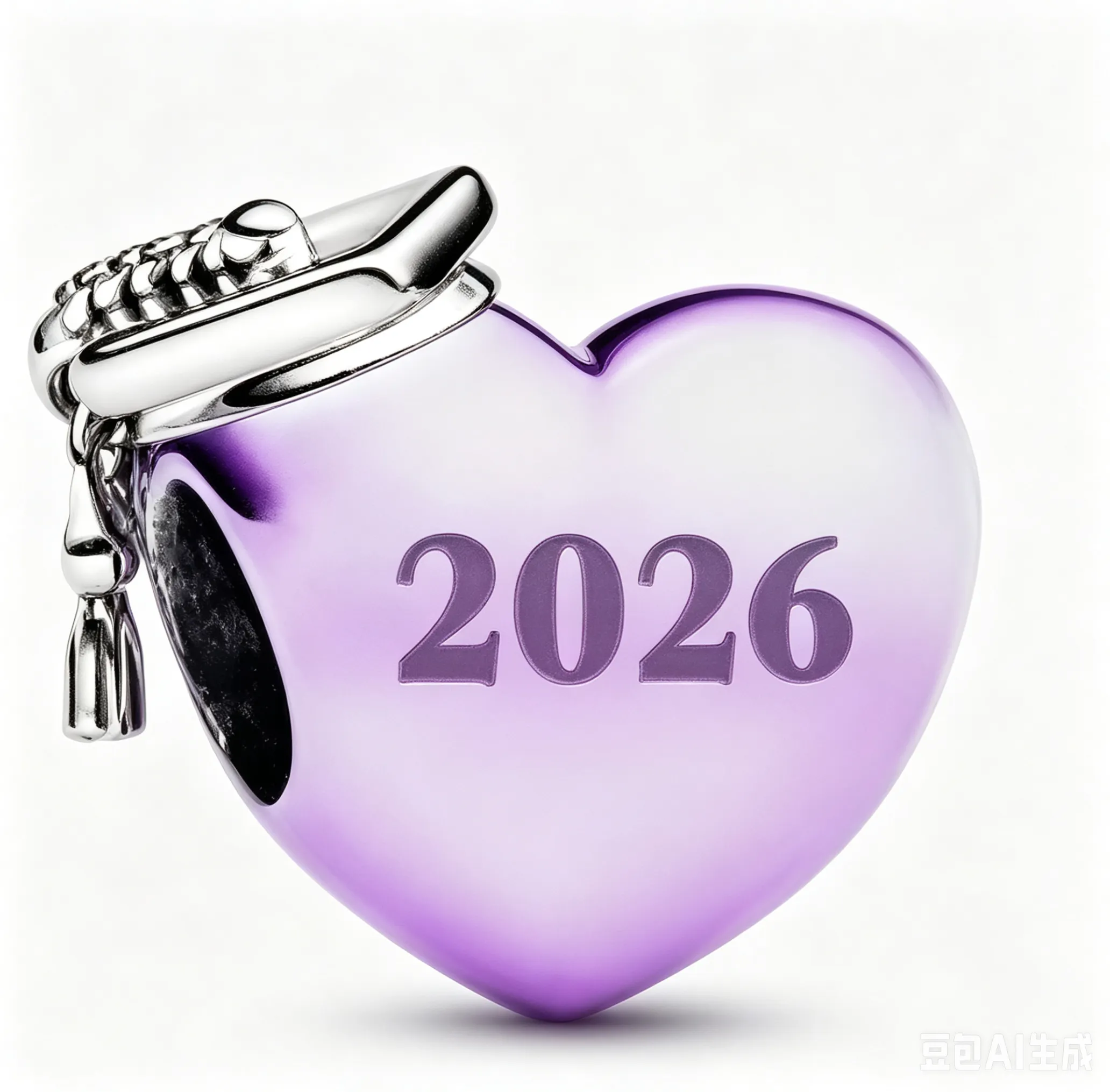 Graduation 2026 Heart Charm Pair with Moment series bracelet - Image 4