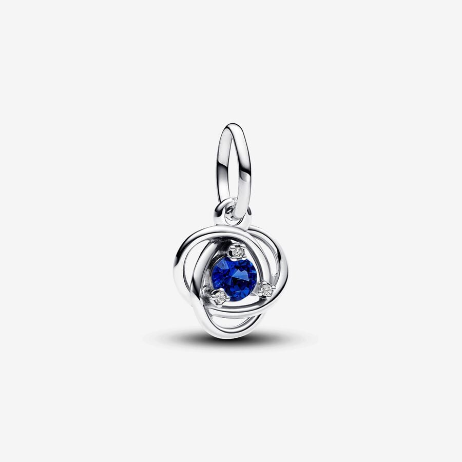 September Blue Eternity Circle Dangle Charm