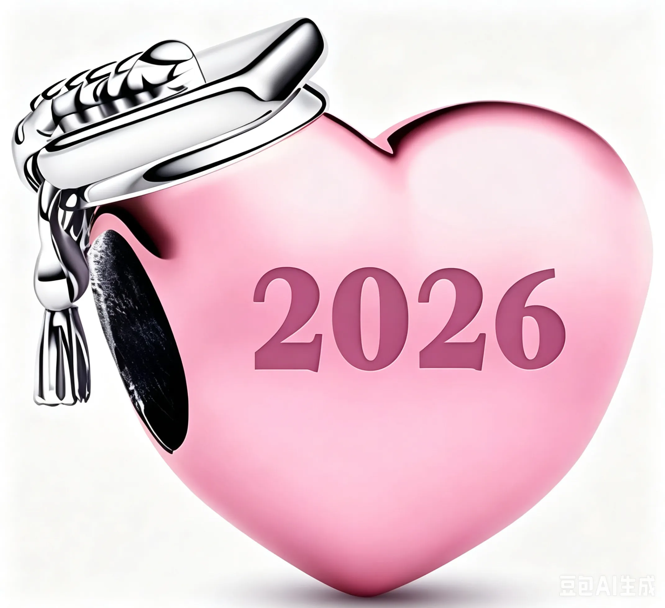 Graduation 2026 Heart Charm Pair with Moment series bracelet - Image 5