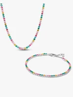 Rainbow Tennis Necklace & Bracelet Set